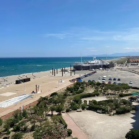 Grand 2 Pers, Vue Mer, Parking Prive - Fr-1-81-616 * Le Barcares